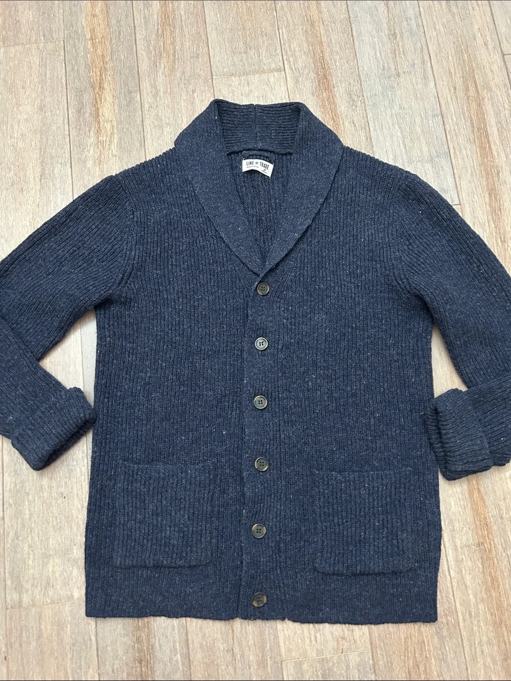 Line of Trade The Dockside Shawl Cardigan wool size M unisex